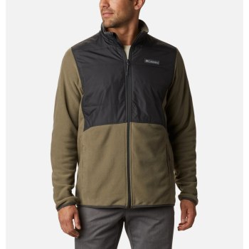 Columbia Muške Jakne - Basin Butte Fleece Full Zip Sive Zelene | QSWV-83179